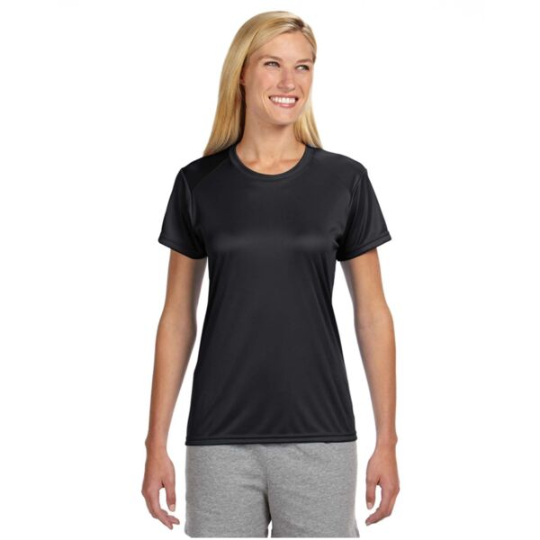 Ladies' Shorts Sleeve Cooling Performance Crew Dark Color Shirt Thumbnail
