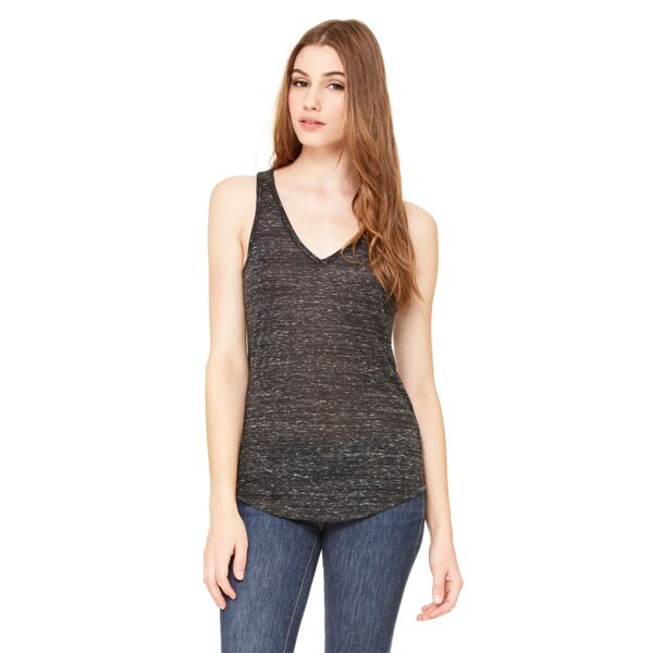 Ladies' Flowy V-Neck Tank - Dark Thumbnail