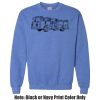 Adult Heavy Blend Heather Royal or Red 60/40 Fleece Crew (S) Thumbnail